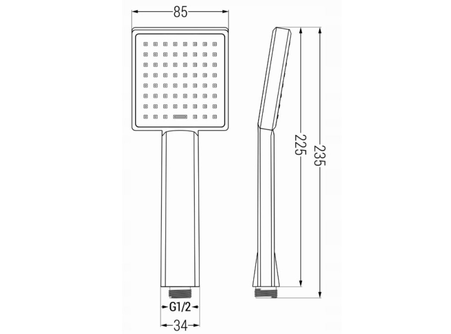 Ručná sprchová hlavica MAXMAX MEXEN R-45 - 1 funkcia - 225x85 mm - chrómová, 79545-00