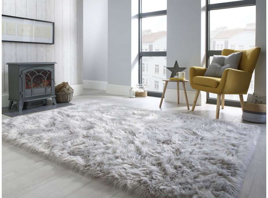 Kusový koberec Faux Fur Sheepskin Grey