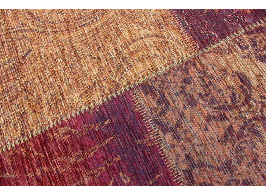 Kusový koberec Manhattan Patchwork Chenille Terracotta