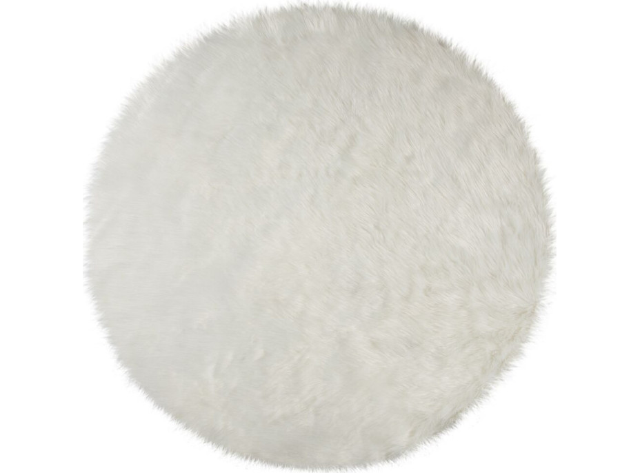 Kusový koberec Faux Fur Sheepskin Ivory circle