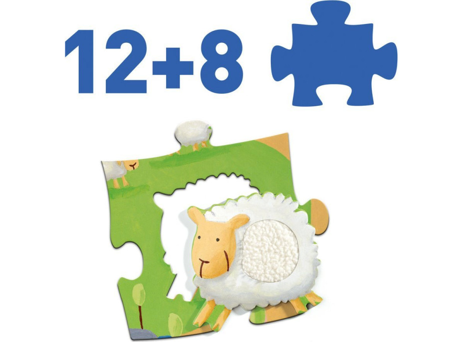 DJECO Hmatové vkladacie puzzle Farma