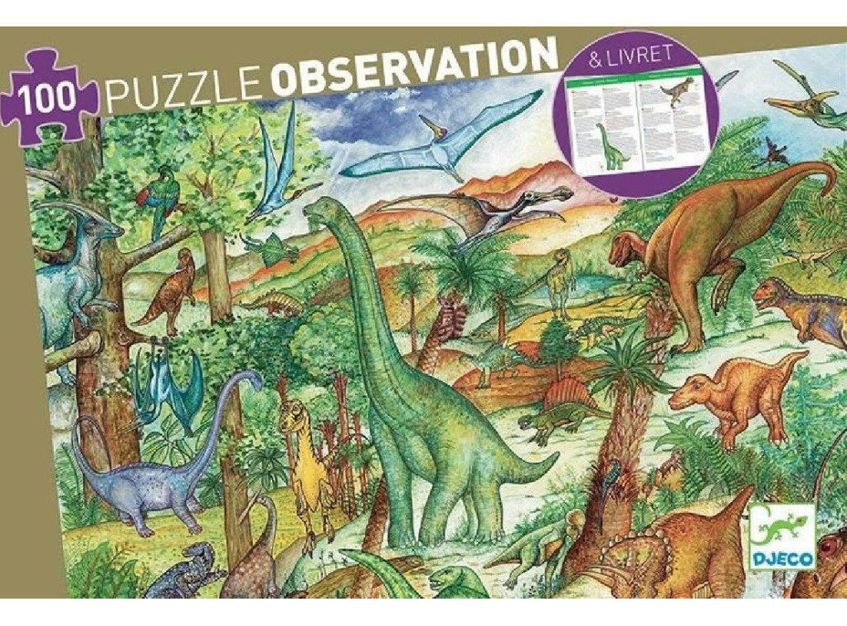 DJECO Puzzle Dinosaury 100 dielikov