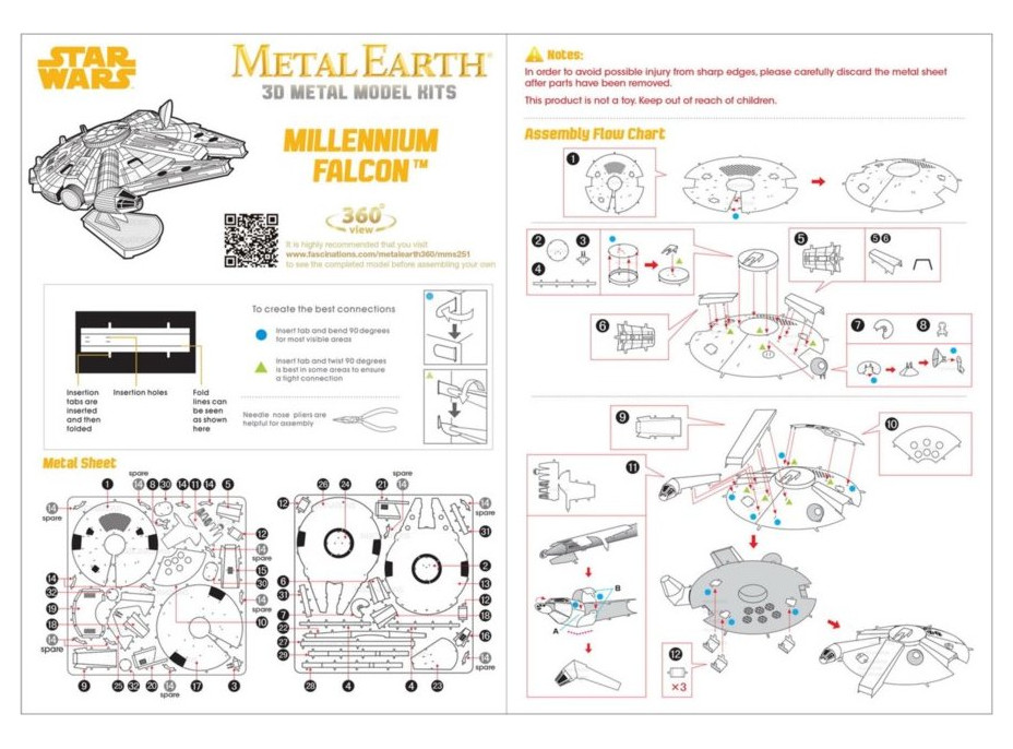 METAL EARTH 3D puzzle Star Wars: Millenium Falcon