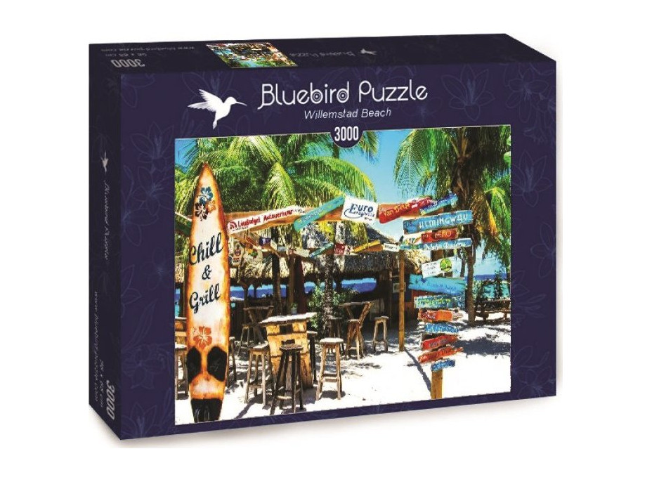 BLUEBIRD Puzzle Pláž vo Willemstade 3000 dielikov