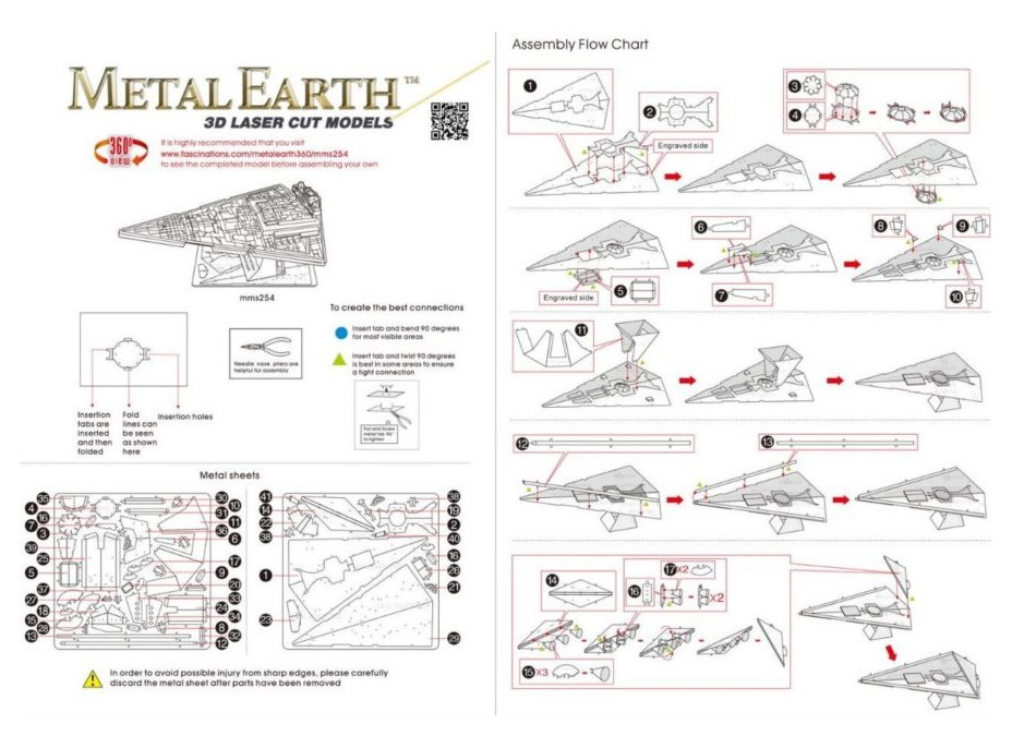 METAL EARTH 3D puzzle Star Wars: Imperial Star Destroyer