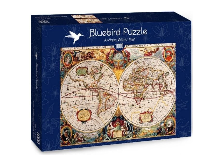 BLUEBIRD Puzzle Antická mapa sveta 1000 dielikov