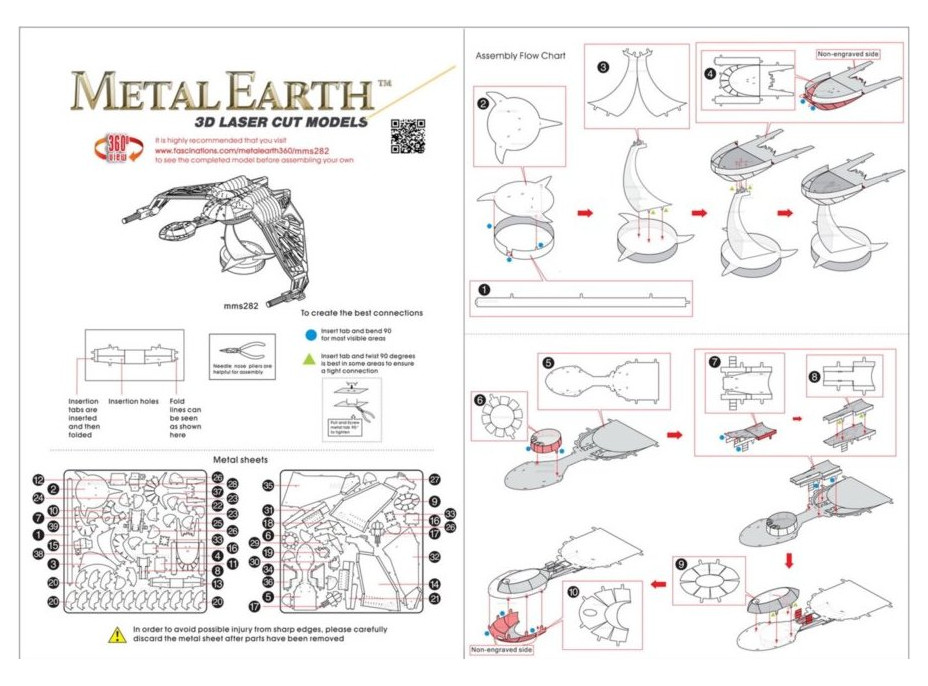 METAL EARTH 3D puzzle Star Trek: Klingon Bird of Prey