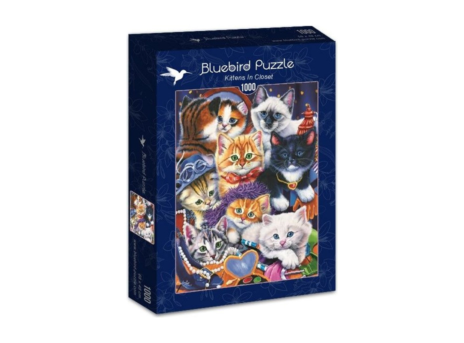 BLUEBIRD Puzzle Mačiatka v skrini 1000 dielikov