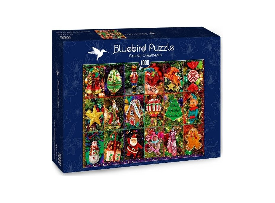 BLUEBIRD Puzzle Vianočné ozdoby 1000 dielikov