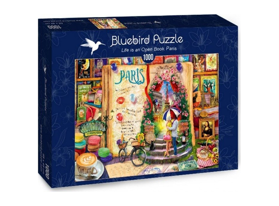 BLUEBIRD Puzzle Život je otvorená kniha: Paríž 1000 dielikov