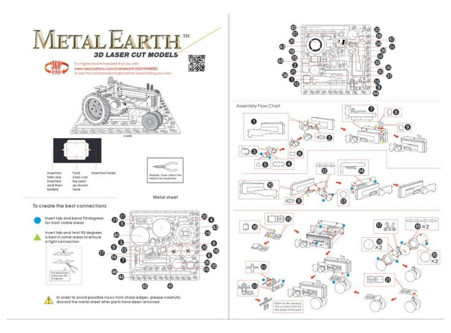 METAL EARTH 3D puzzle Traktor