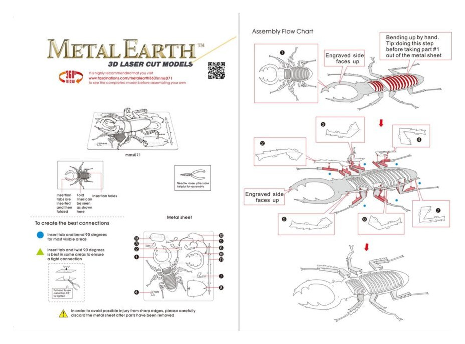 METAL EARTH 3D puzzle Roháč obyčajný