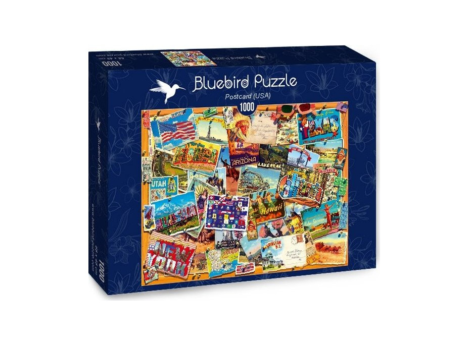 BLUEBIRD Puzzle Americké pohľadnice 1000 dielikov