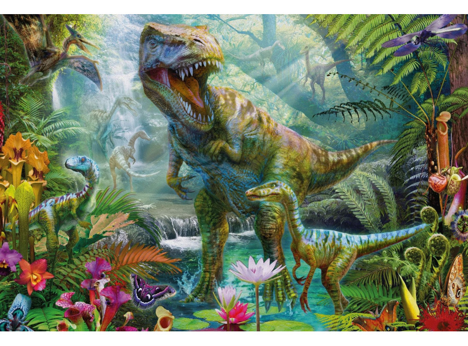 SCHMIDT Puzzle Dinosaury 4v1 v plechovom kufríku (60,60,100,100 dielikov)