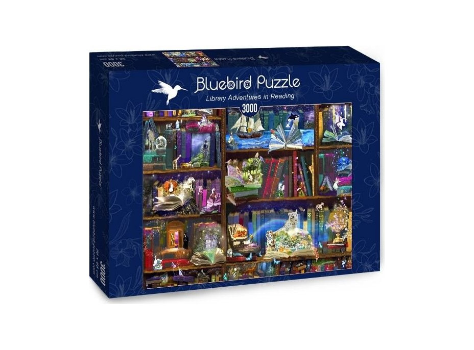 BLUEBIRD Puzzle Knižnica dobrodružstvo 3000 dielikov