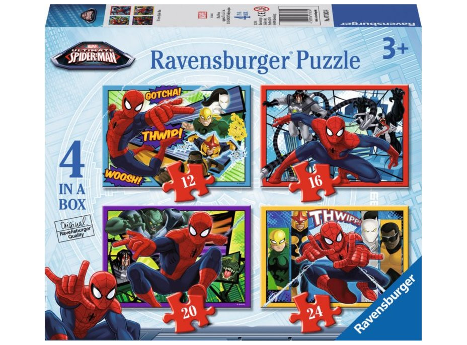 RAVENSBURGER Puzzle Spiderman 4v1 (12,16,20,24 dielikov)