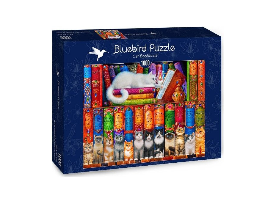 BLUEBIRD Puzzle Mačacia knižnica 1000 dielikov