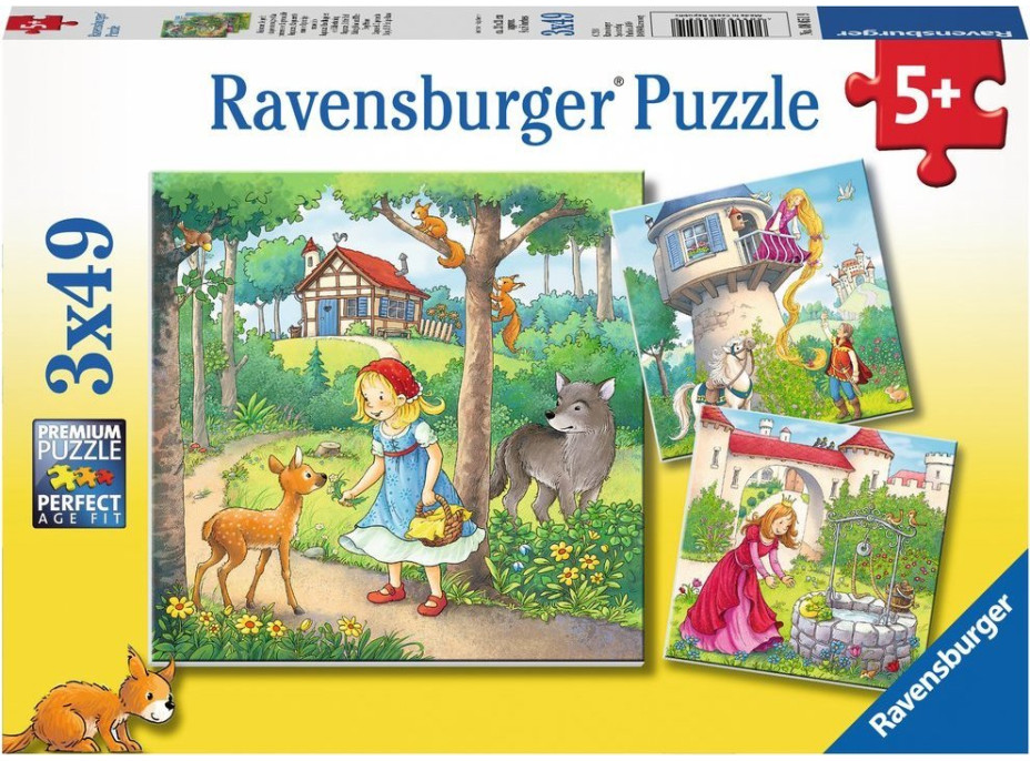 RAVENSBURGER Puzzle Klasické rozprávky 3x49 dielikov