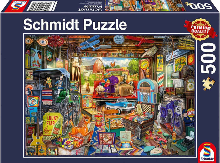 SCHMIDT Puzzle Blší trh v garáži 500 dielikov