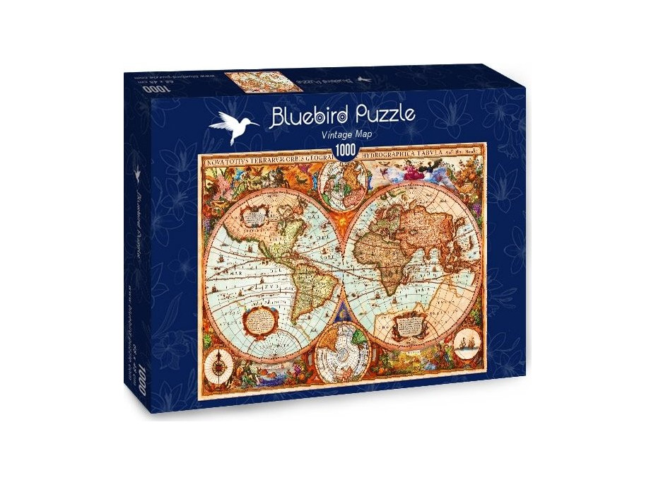 BLUEBIRD Puzzle Historická mapa 1000 dielikov