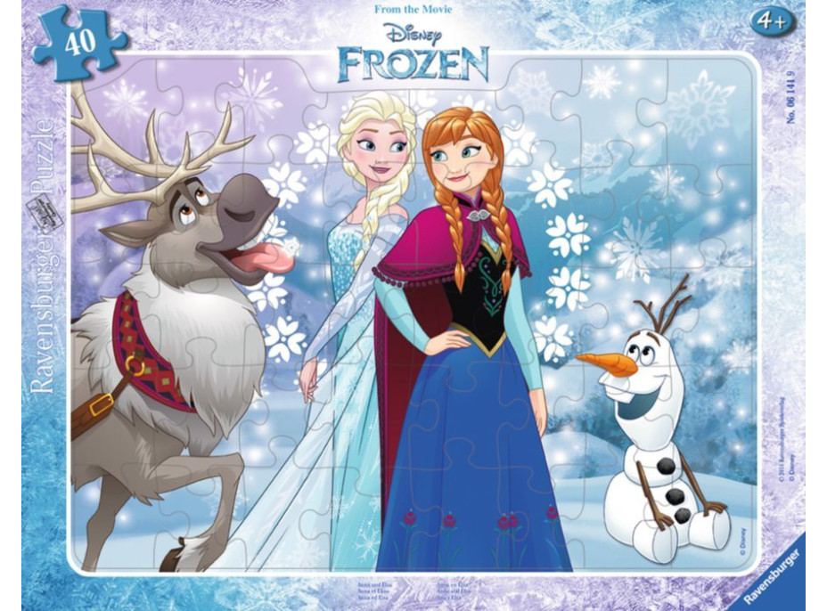 RAVENSBURGER Puzzle Ľadové kráľovstvo: Anna a Elsa 40 dielikov