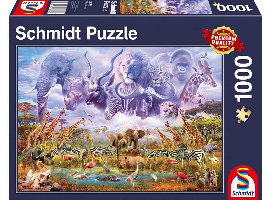 SCHMIDT Puzzle Zvieratá pri napájadle 1000 dielikov