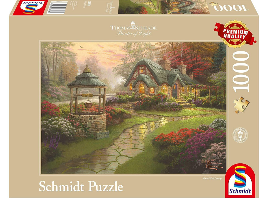 SCHMIDT Puzzle Domček pri studni prianí 1000 dielikov