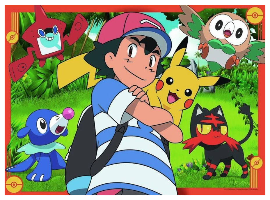 RAVENSBURGER Puzzle Pokémoni z Alola 4x100 dielikov