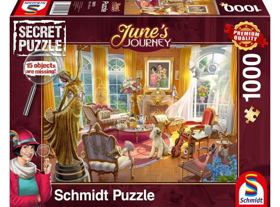 SCHMIDT Secret puzzle June&#39;s Journey: Salón orchideového panstva 1000 dielikov