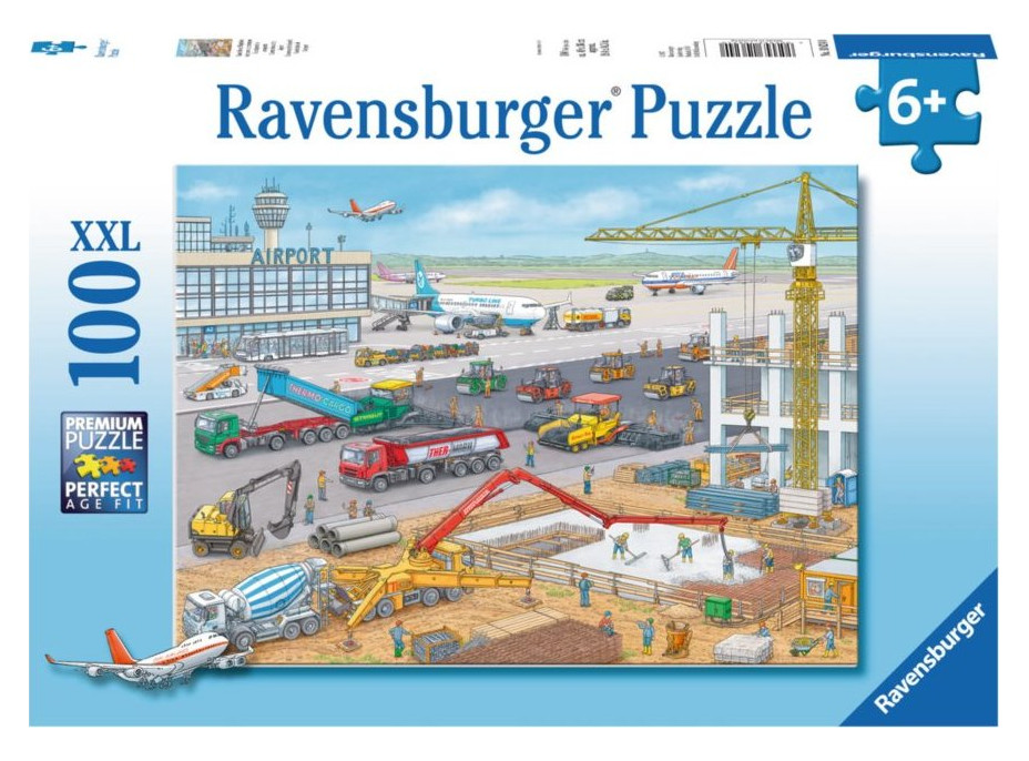 RAVENSBURGER Puzzle Stavenisko na letisku XXL 100 dielikov