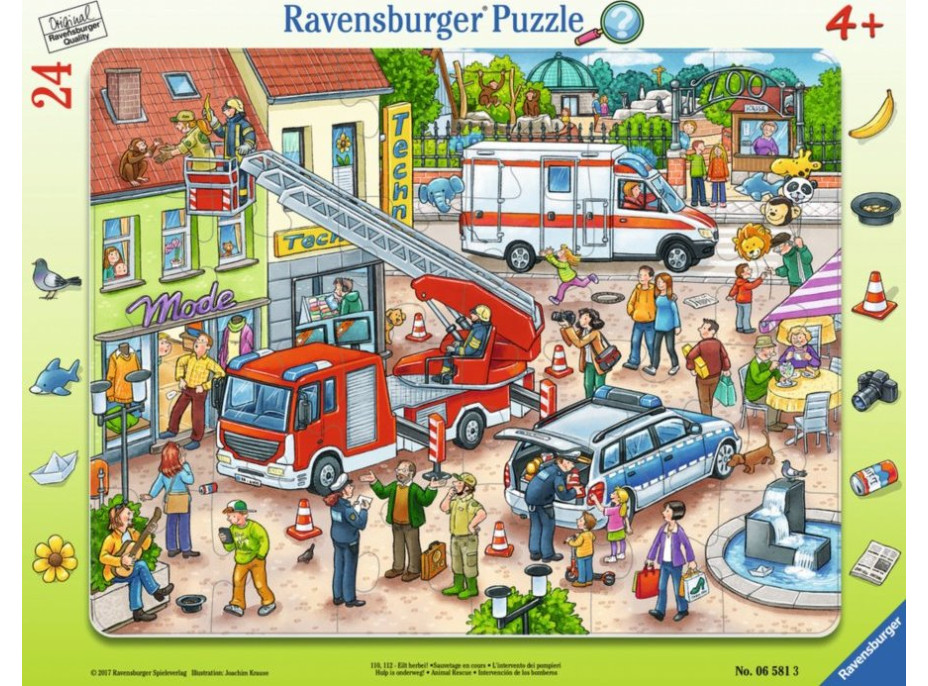 RAVENSBURGER Puzzle Záchrana zvieratiek 24 dielikov