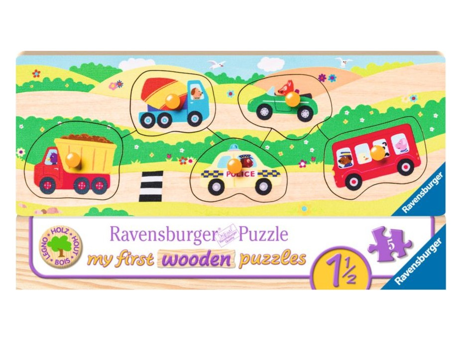 RAVENSBURGER Drevená vkladačka Dopravné prostriedky