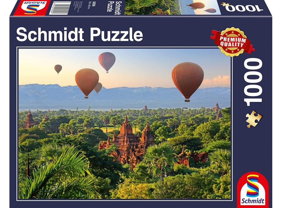 SCHMIDT Puzzle Teplovzdušné balóny nad Mandalay 1000 dielikov