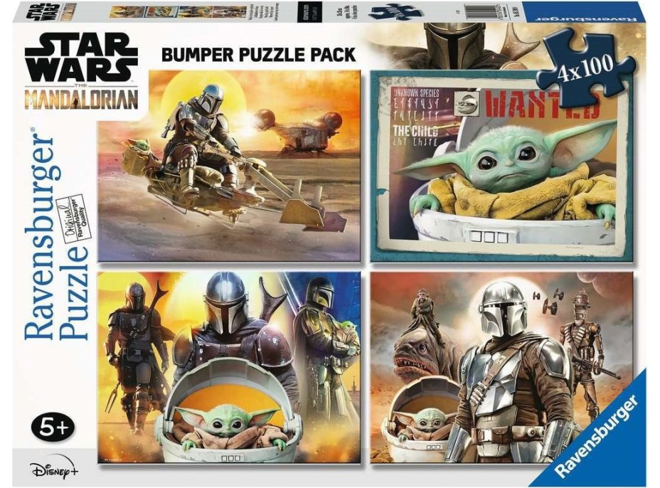 RAVENSBURGER Puzzle Star Wars: Mandalorian 4x100 dielikov