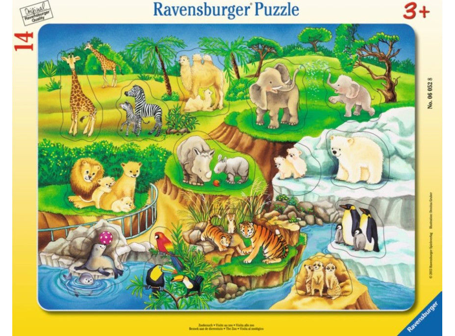 RAVENSBURGER Vkladačka Návšteva v ZOO 14 dielikov