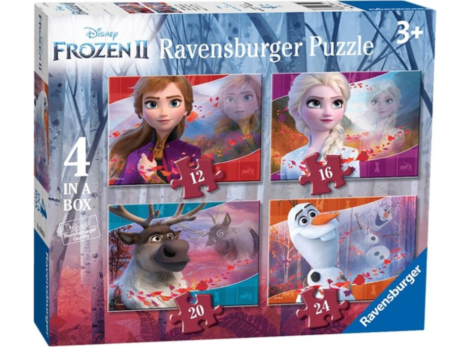 RAVENSBURGER Puzzle Ľadové kráľovstvo 2, 4v1 (12,16,20,24 dielikov)