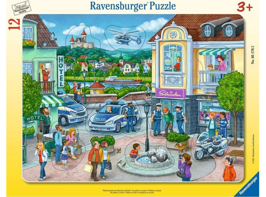 RAVENSBURGER Vkladačka Policajný zásah 12 dielikov