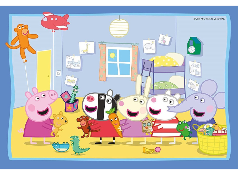 RAVENSBURGER Puzzle Prasiatko Peppa: Pepino dobrodružstvo 2x12 dielikov