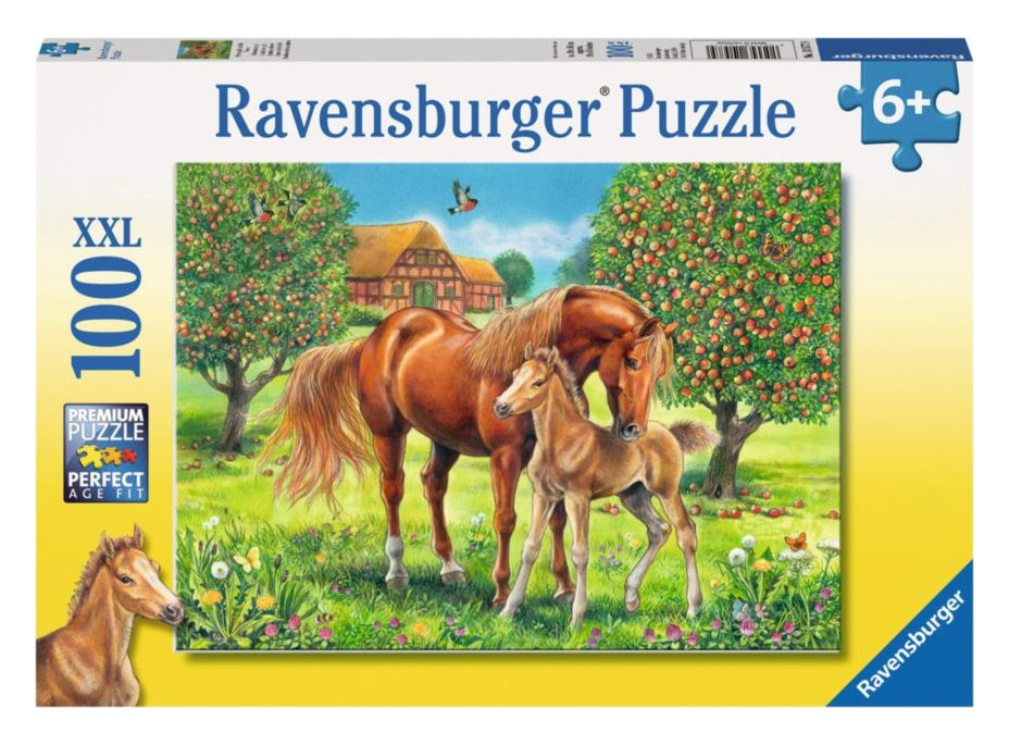 RAVENSBURGER Puzzle Kone na pastvine XXL 100 dielikov