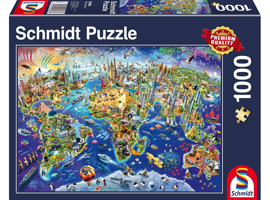 SCHMIDT Puzzle Objavuj svet 1000 dielikov