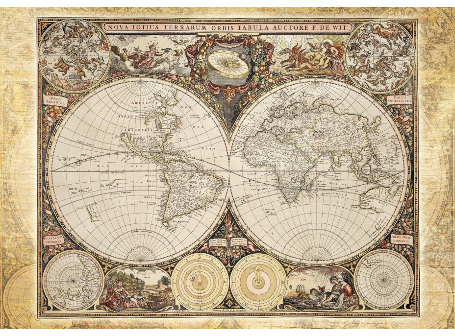 SCHMIDT Puzzle Historická mapa sveta 2000 dielikov