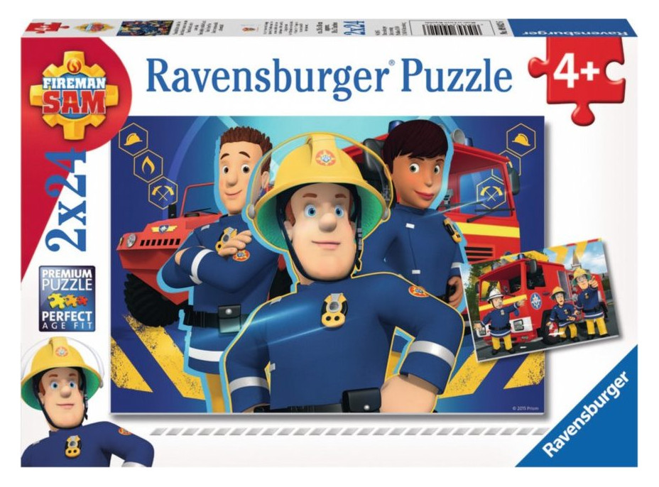 RAVENSBURGER Puzzle Požiarnik Sam 2x24 dielikov