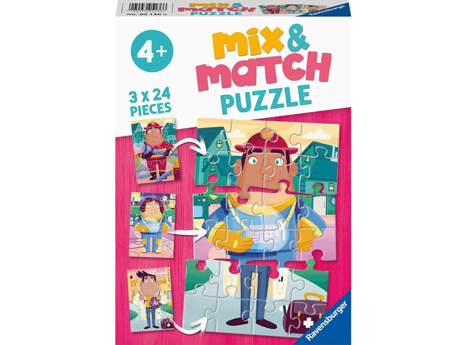 RAVENSBURGER Puzzle Mix&Match: Moje obľúbené povolanie 3x24 dielikov