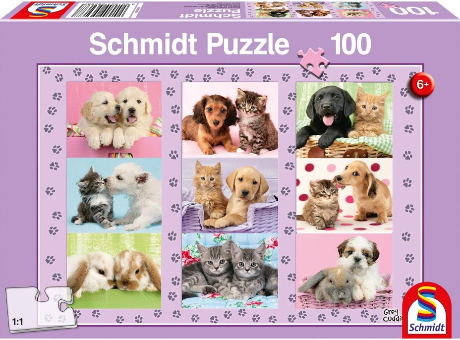 SCHMIDT Puzzle Moji zvierací priatelia 100 dielikov