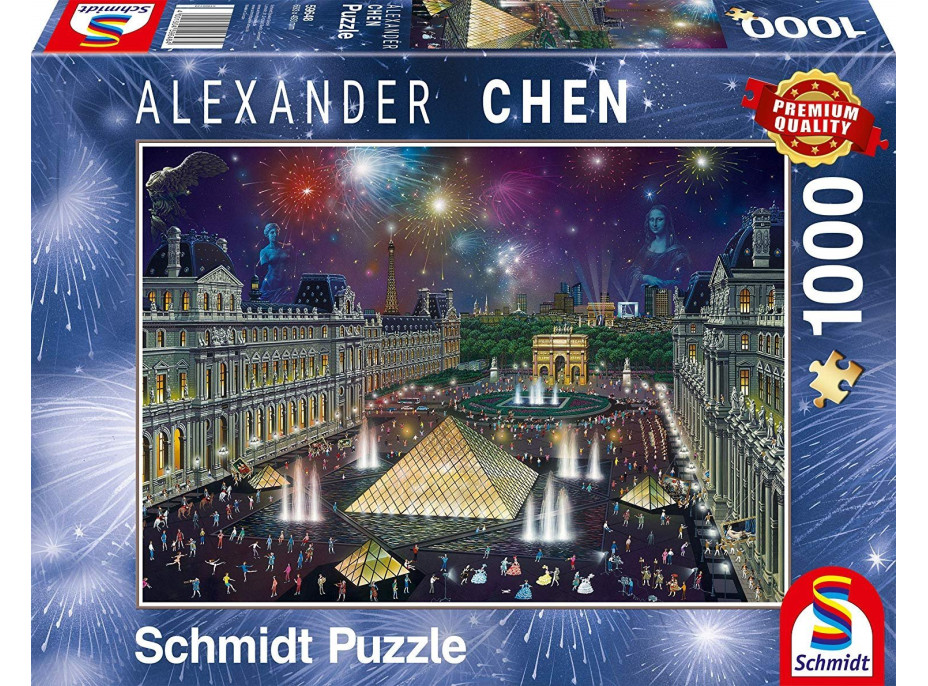 SCHMIDT Puzzle Ohňostroj v Louvri 1000 dielikov