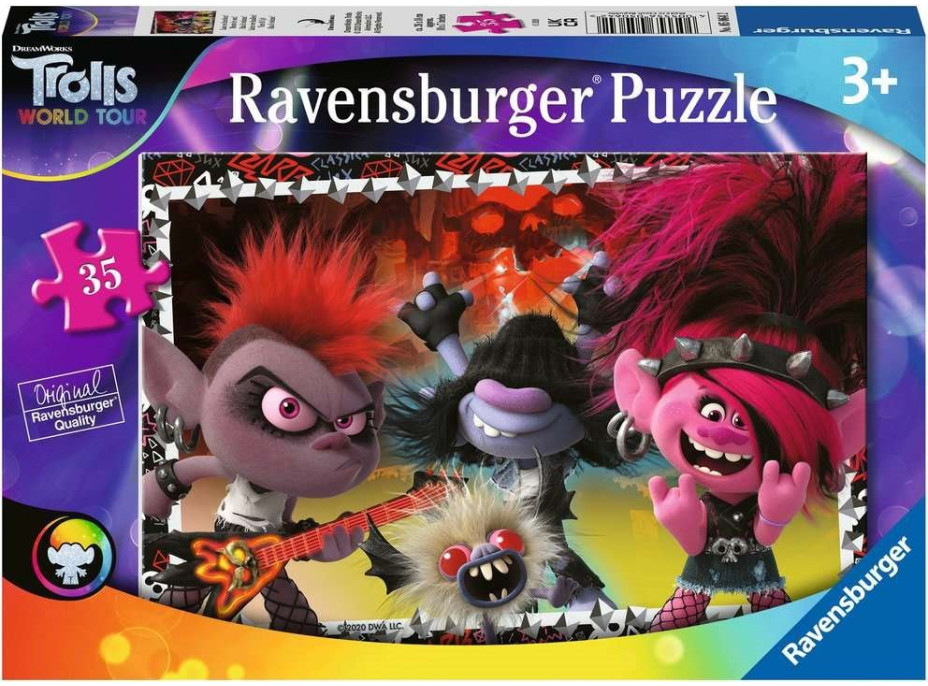 RAVENSBURGER Puzzle Trollovia: Svetové turné 35 dielikov