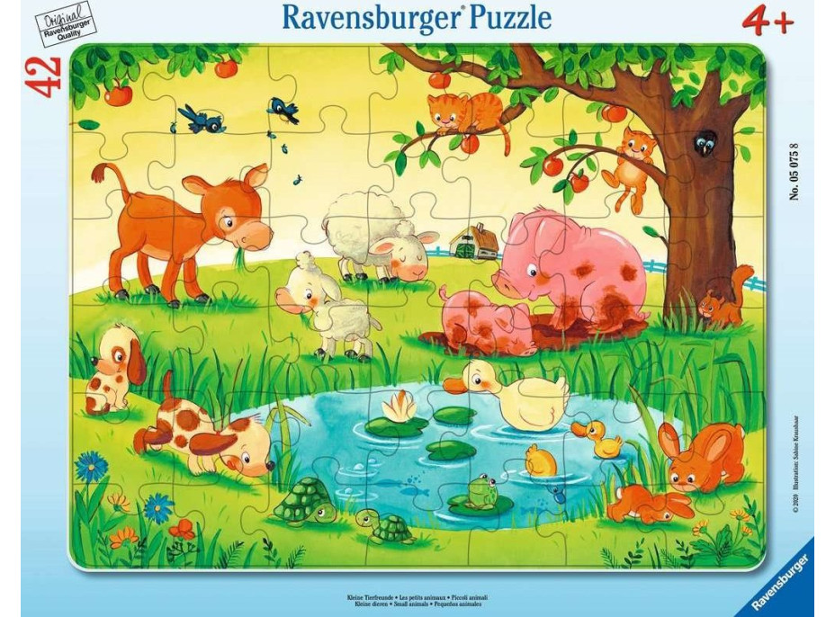 RAVENSBURGER Puzzle Zvieratká pri rybníku 42 dielikov