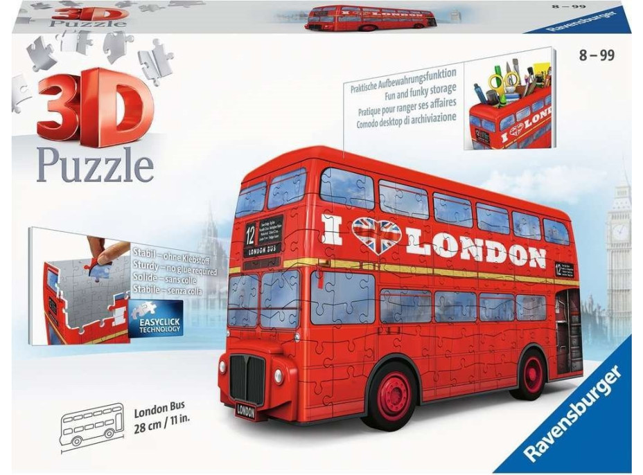 RAVENSBURGER 3D puzzle Londýnsky autobus Doubledecker 216 dielikov