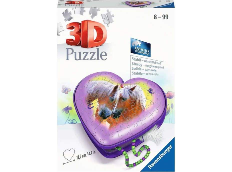 RAVENSBURGER 3D puzzle Srdce Kone 54 dielikov