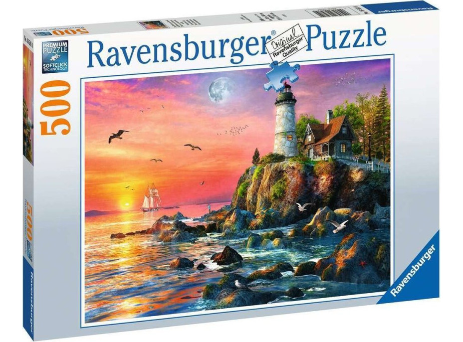 RAVENSBURGER Puzzle Maják pri západe slnka 500 dielikov